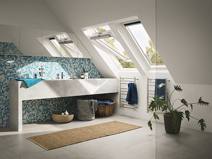 Купить Мансардное окно VELUX Комфорт плюс GLU CK02 0061 55х78см / Белое полиуретановое / ручка сверху / двухкамерное - изображение 3